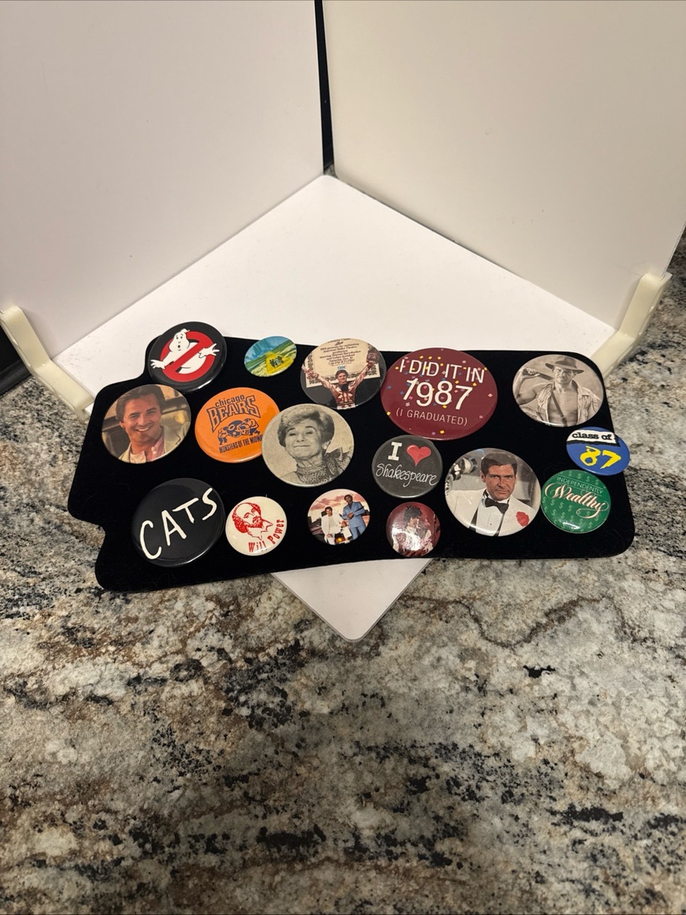 Assorted Vintage Pinback Button Lot — Multi-Color vintage 1980s